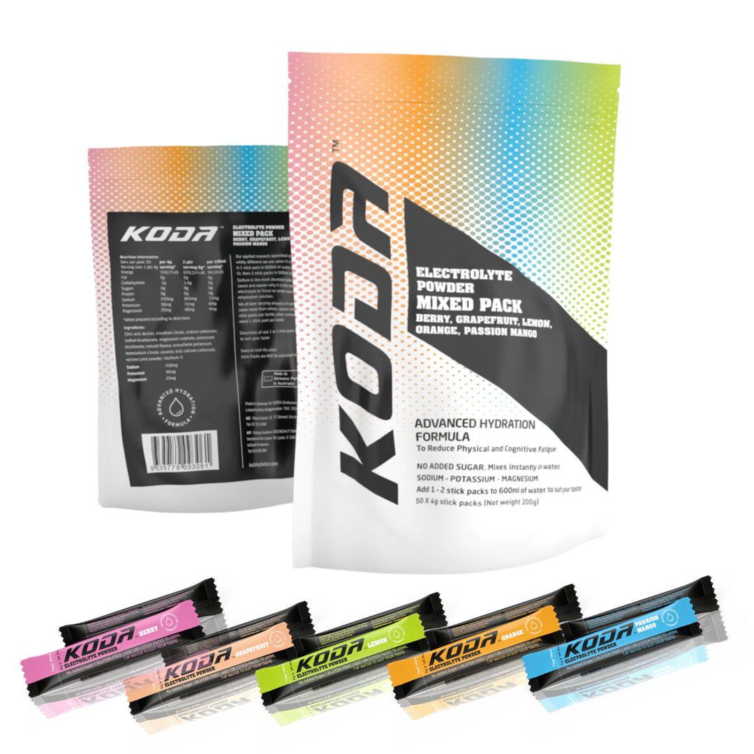 Koda Electrolyte Powder - Mixed Pack (50 Stick Pack) - Run Vault