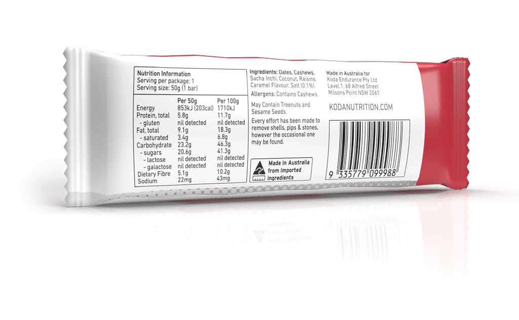 Koda Energy Bar - Cocoa Berry - Run Vault