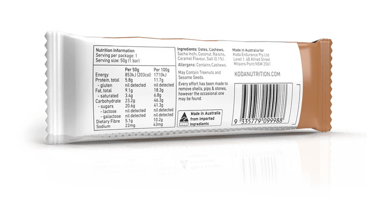 Koda Energy Bar - Salted Caramel - Run Vault