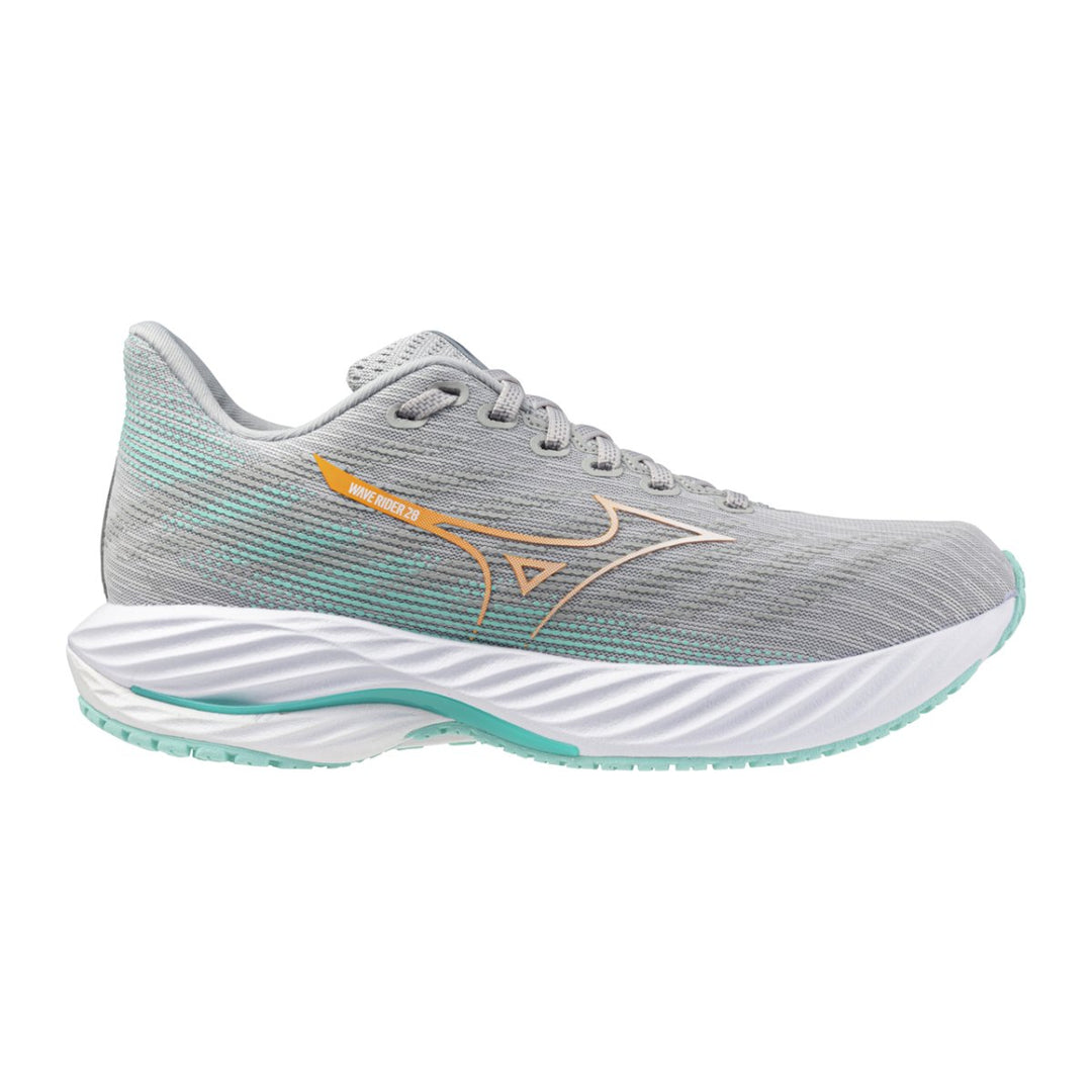 Mizuno - Wave Rider 28 - Women's - Harbor Mist/White/Aruba Blue - Run Vault