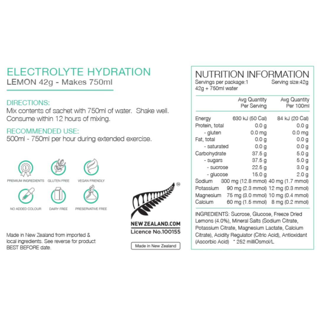 Pure Sports Nutrition - Pure Electrolyte Hydration 42g Sachet - Run Vault